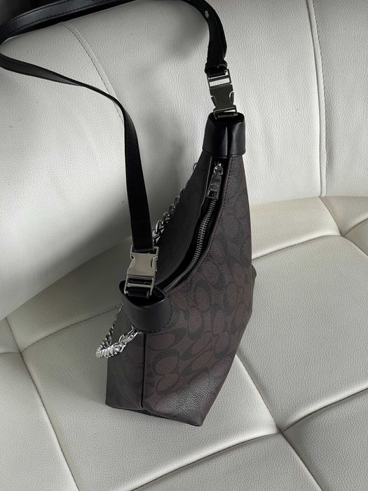 Женская сумка Coach Juliet Shoulder через плече Коуч багет коричневый