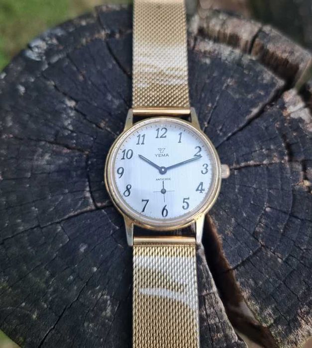 Relógio Vintage YEMA Sous Marine Gold Plated (Mecânico Corda Manual)