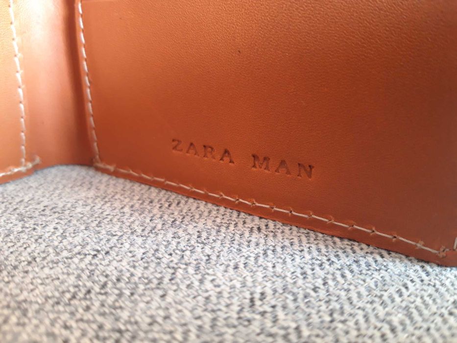 Carteira ZARA MAN em pele genuína
