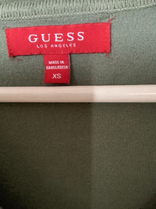 Guess bluzka sweterek damski zielony khaki 34 XS 36 S