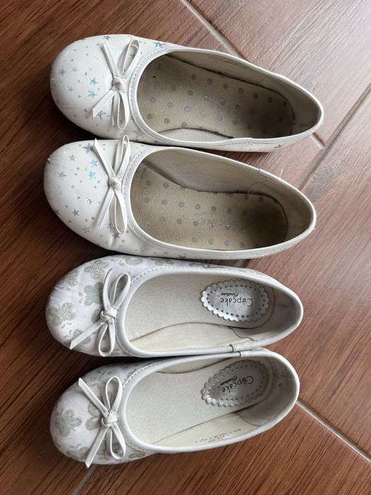 Baleriny 26 29 białe
