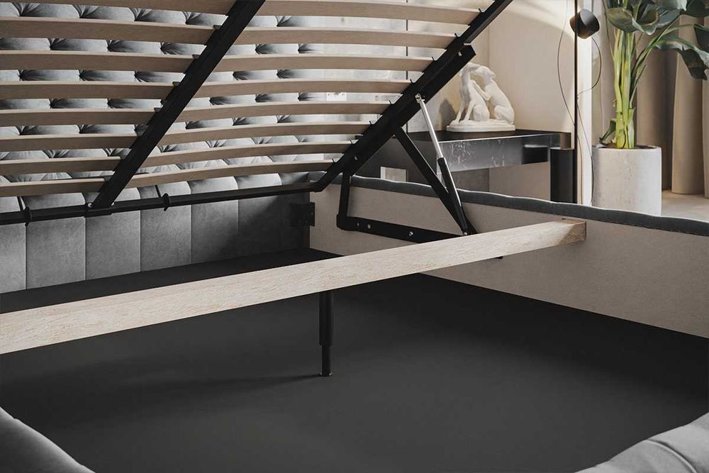 łóżka Łóżko tapicerowane STELLA 160x200 180x200 - stelaż + pojemnik