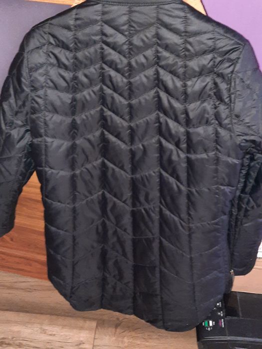 Kurtka płaszcz damski s dwustronny czarny karmel pikowany