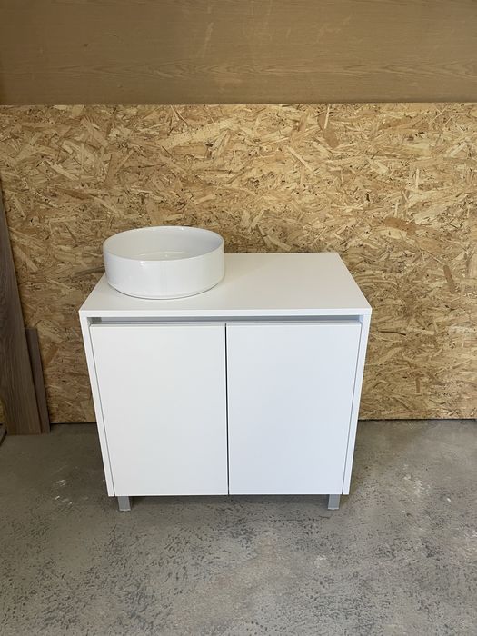 Movel de casa de banho | Lacado branco com lavatorio incluido (movel novo)