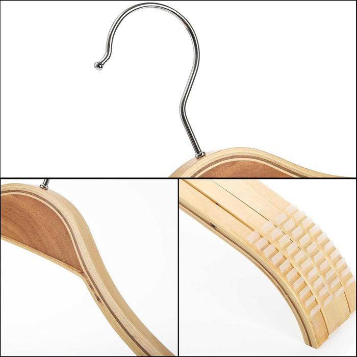 Nowy wieszak na ubrania / drewniane wieszaki do szafy / 12SZT !4655!