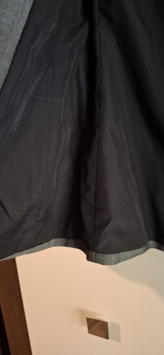 Garnitur damski h&m 34 XS grafitowy szerokie nogawki  marynarka