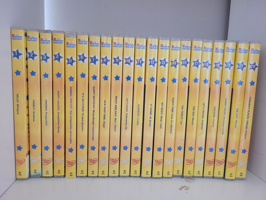 Magic English,angielski, płyty DVD z ksiazeczkami