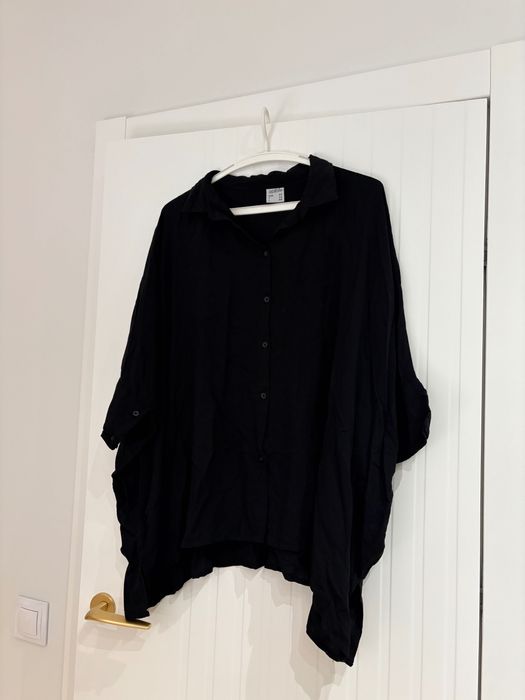 Janina bluzka czarna klasyczna elegancka 44 xxl czarny must have