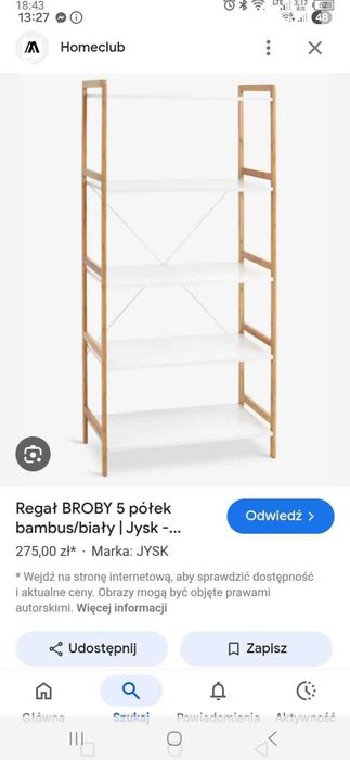 Sprzedam regal z półkami otwarty