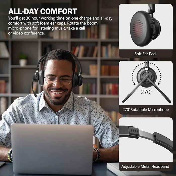 Słuchawki bezprzewodowe Seenda Wireless Headset z mikrofonem