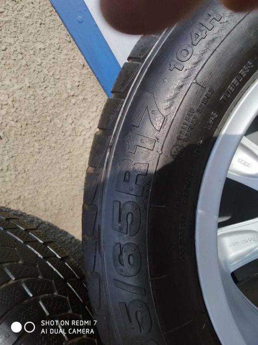 Диски титановые разболт 5*130 с зимней резиной 235*65*17