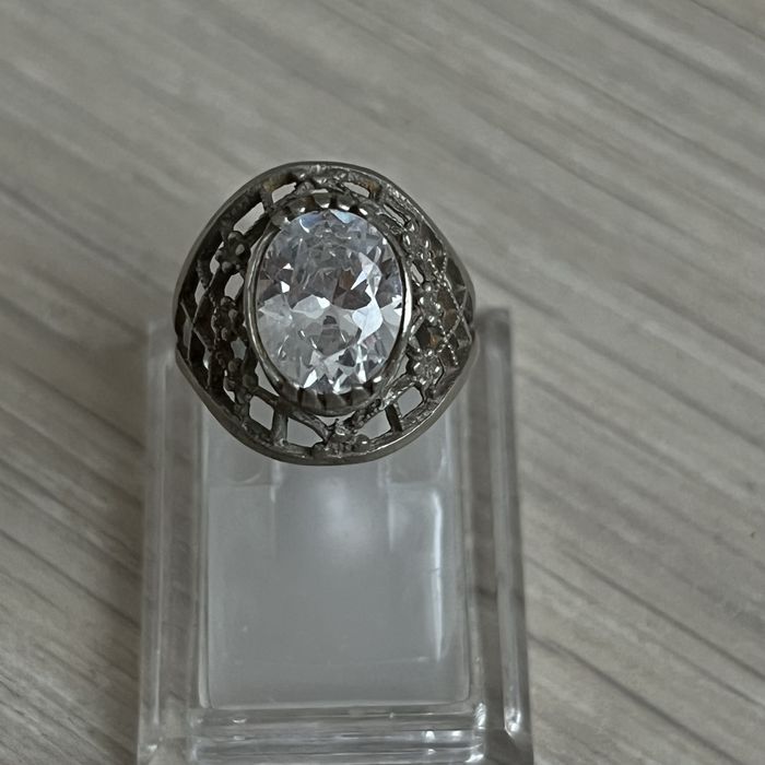 Советское кольцо с горным хрусталём .