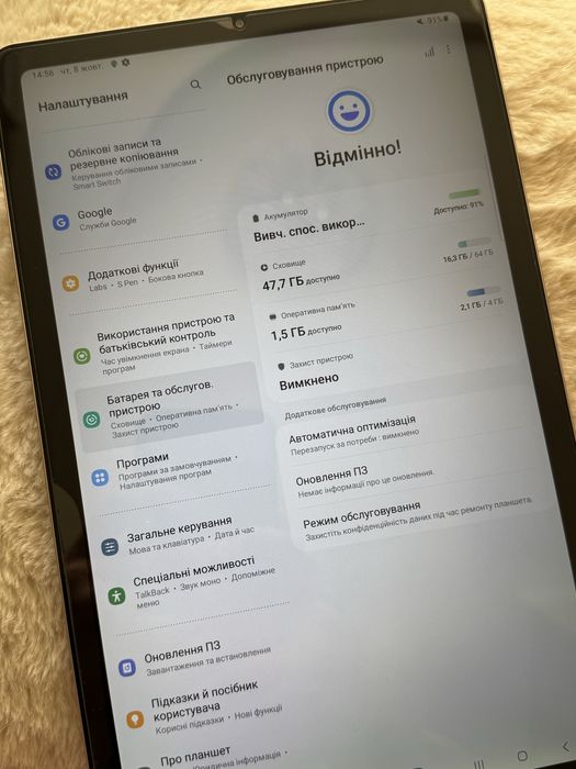 Samsung Galaxy Tab S6 Lite планшет