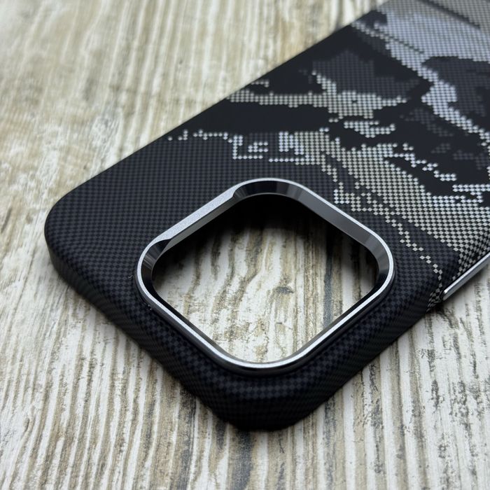 Чехол тонкий Fibra Carbonite Mag на iPhone 15 Pro/ 15 Pro Max Чохол