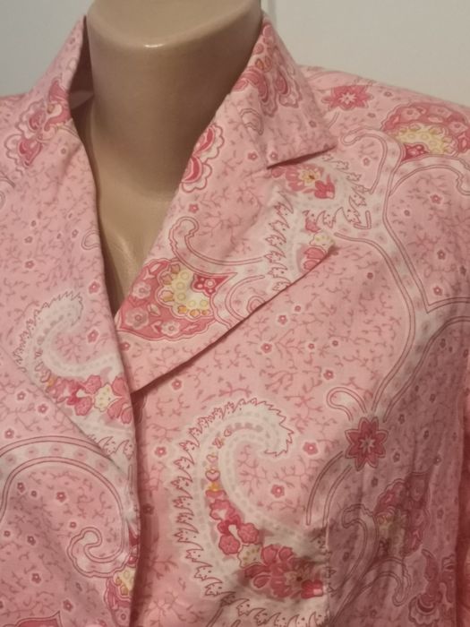 Marynarka damska Kombiworld rozm 40, guziki, wzór, odcienie różu