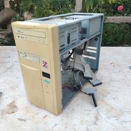 Kit PC Retro Socket 7: Pentium MMX 166 + AWE64 + Matrox PCI + Caixa e Fonte AT