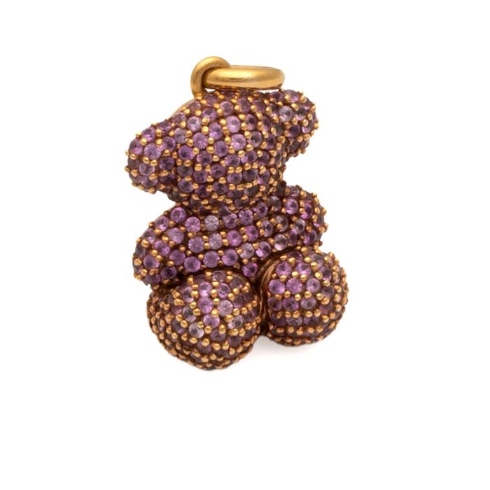 Złota Zawieszka TOUS Wisiorek Miś pr. 750 Szafiry