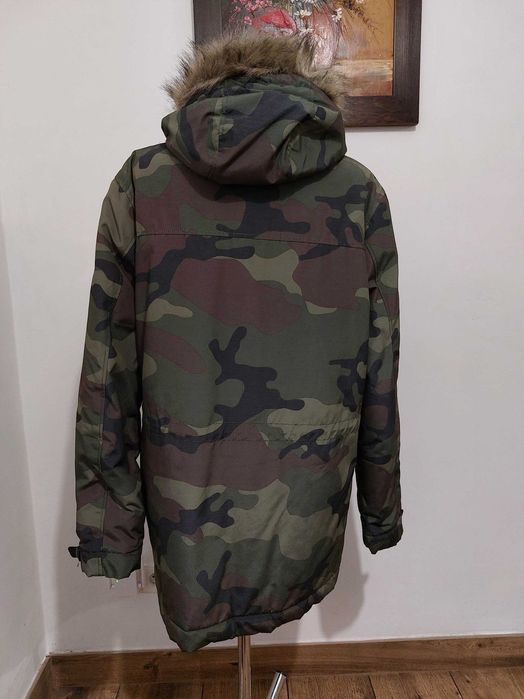 Męska kurtka zimowa moro, S