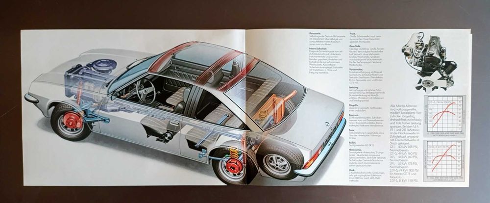 1978 brochura folheto Opel Manta E
