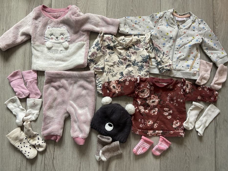 Mega paka ubranek 62 plus zabawki gratis