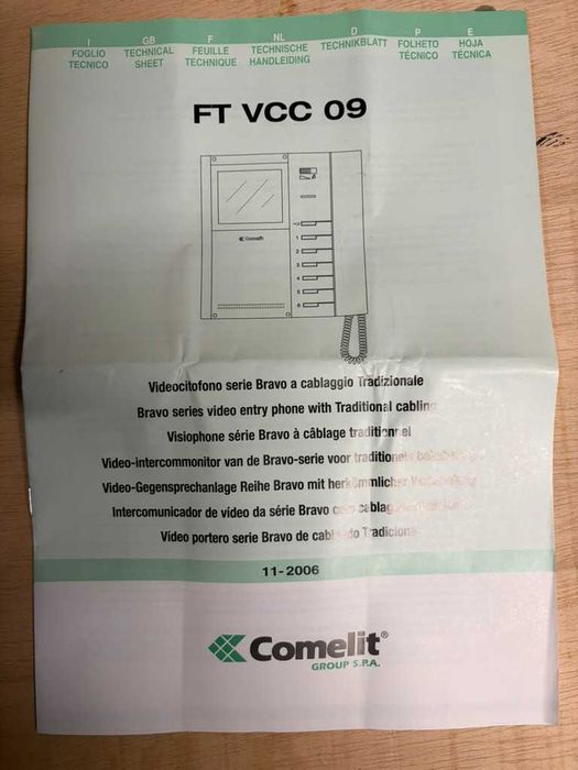 COMELIT videoporteiro FT VCC 09