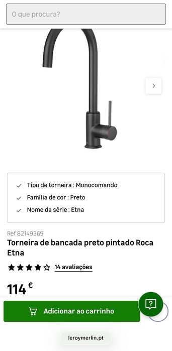 Torneira de Bancada ROCA em preto