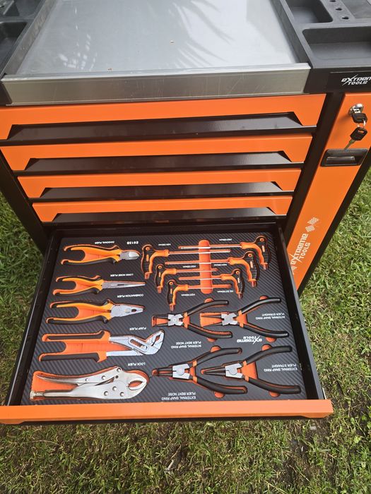 Carrinho de ferramentas 7 gavetas completas novo