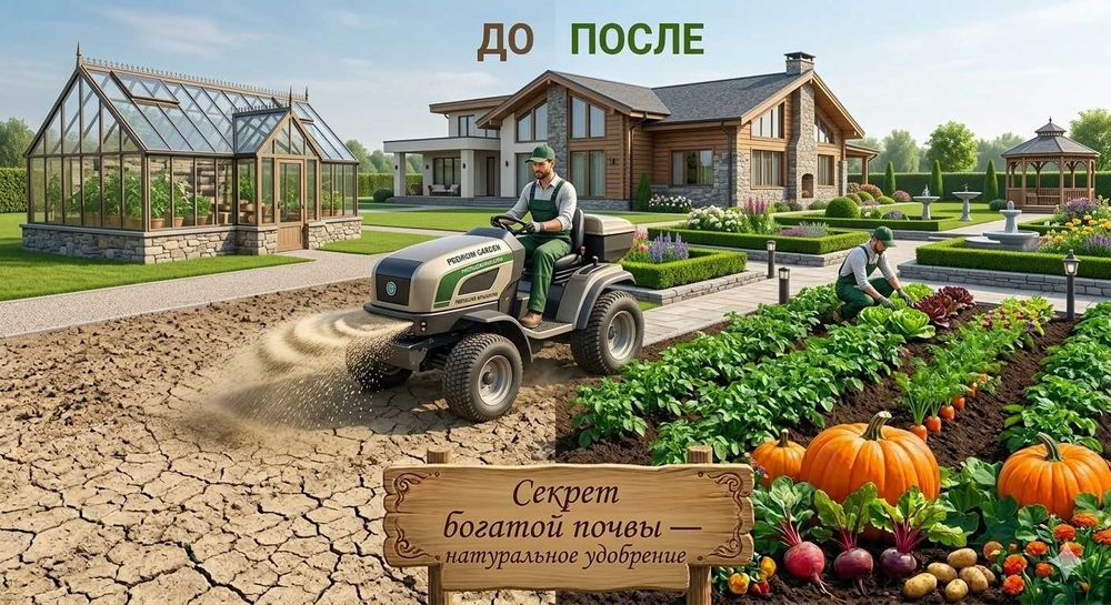 Перегной-удобрение, супер чернозем, сыпец, песок, щебень, отсев и т.д