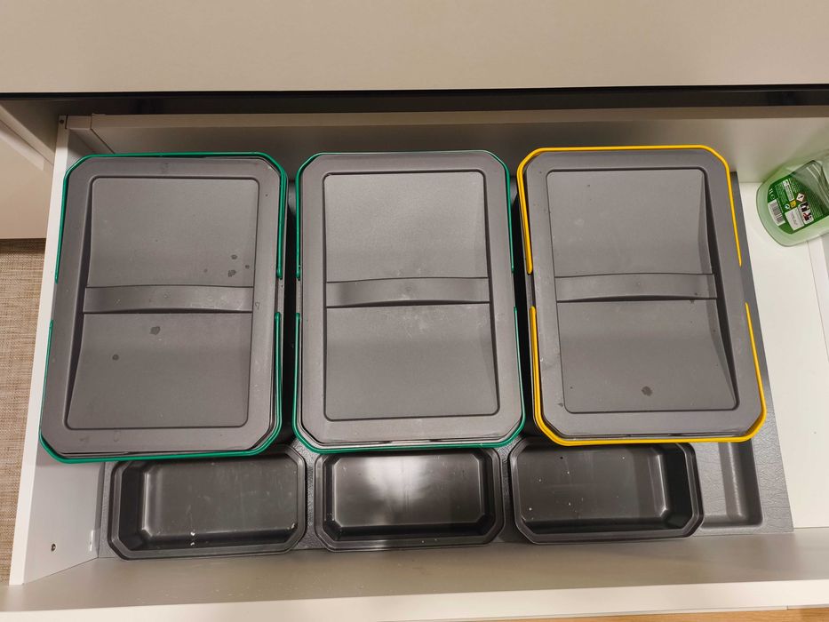 Conjunto 3 baldes lixo e base64551623882881121