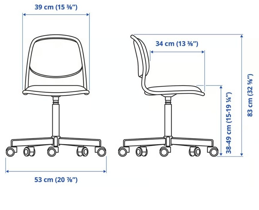 Duas cadeira preta criança IKEA