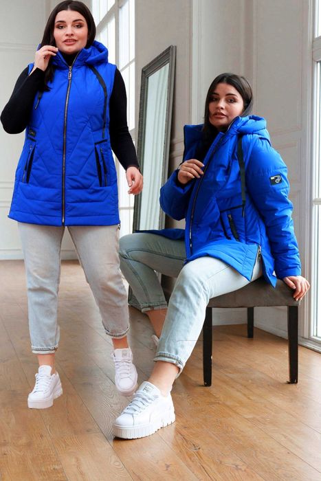 Женская демисезонная куртка трансформер . Куртка  жилетка жилет 52-66р