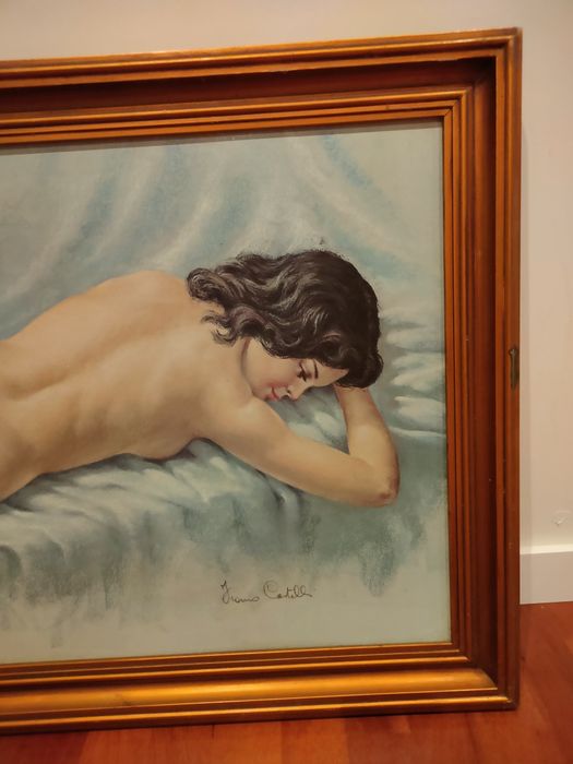 Pintura de "Jovem Nua" de Jumo Conttili.