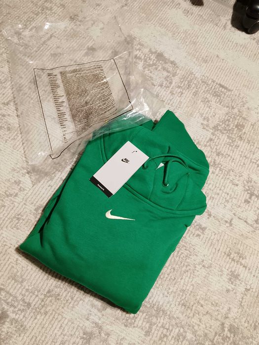 Nowa Zielona Bluza Nike Hoodie Oversize Logo Swoosh Rozmiar S