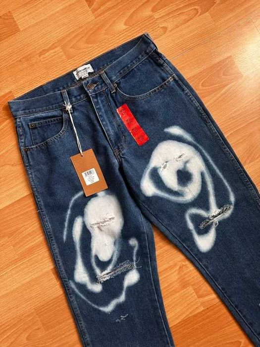 Jeansy Hutson Harbour – Nowe z Metką – S/M unisex W30 L31 Custom Paint