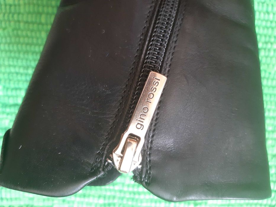 Świetne skórzane botki/sztyblety Gino Rosi, rozmiar 36