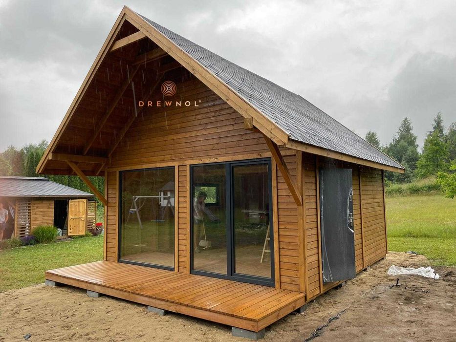 Domek letniskowy / całoroczny / Dom drewniany / antresola