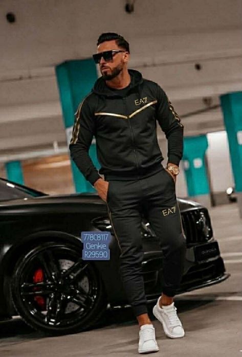 Dresy męskie Emporio Armani logo wyszywane