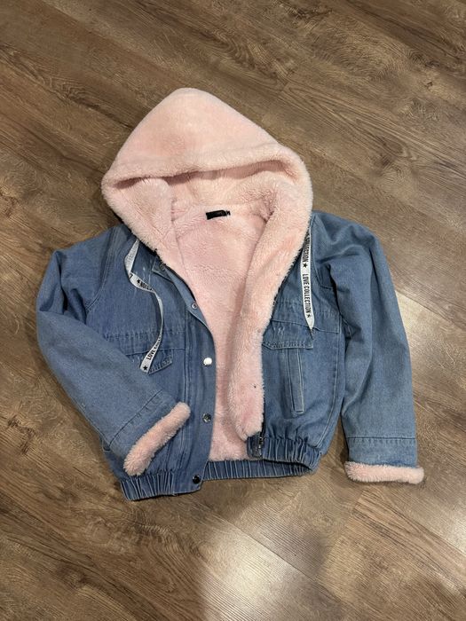 Куртка джинсова з хутром