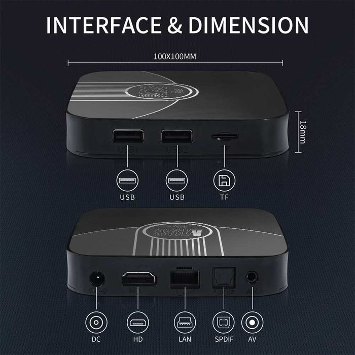 Box M98Max 4Gb RAM 32Gb ROM Android 11 Comando Bluetooth com Voz