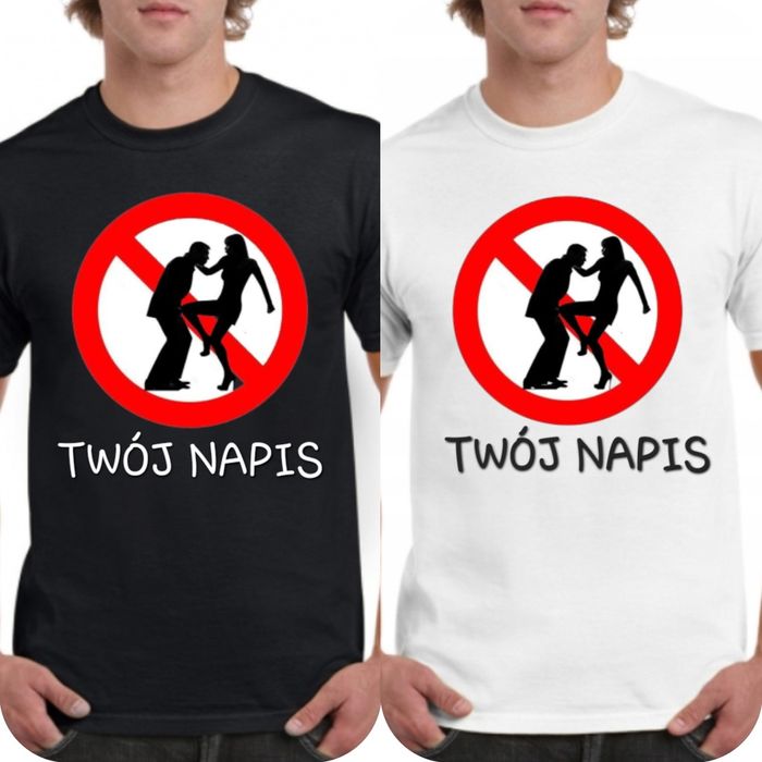 Koszulka z śmieszną grafiką ZAKAZ
