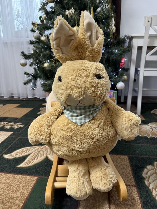 Крісло-гойдалка Rock my Baby мʼяке, кролик