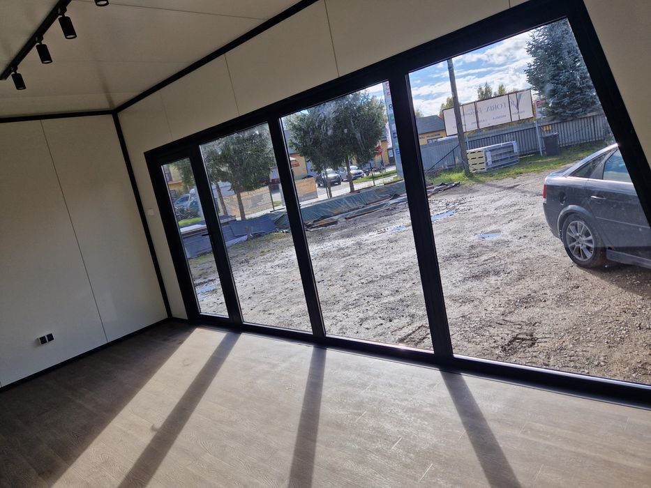 Pawilon kontener 7x3 z WC. Wykonany z płyty PIR gotowy do odbioru