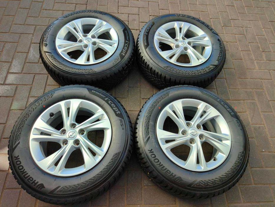5x108 Koła Zimowe Alufelgi R16 PEUGEOT 3008 II 5008 II 408 Citroen DS4 II OPEL Grandland X ET44 7j 215/70 HANKOOK 7mm 2022r 4SZT
