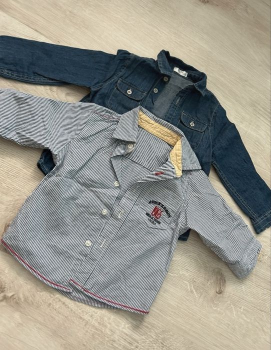 Zestaw dwoch koszul chlopiecych 74 80 zestaw