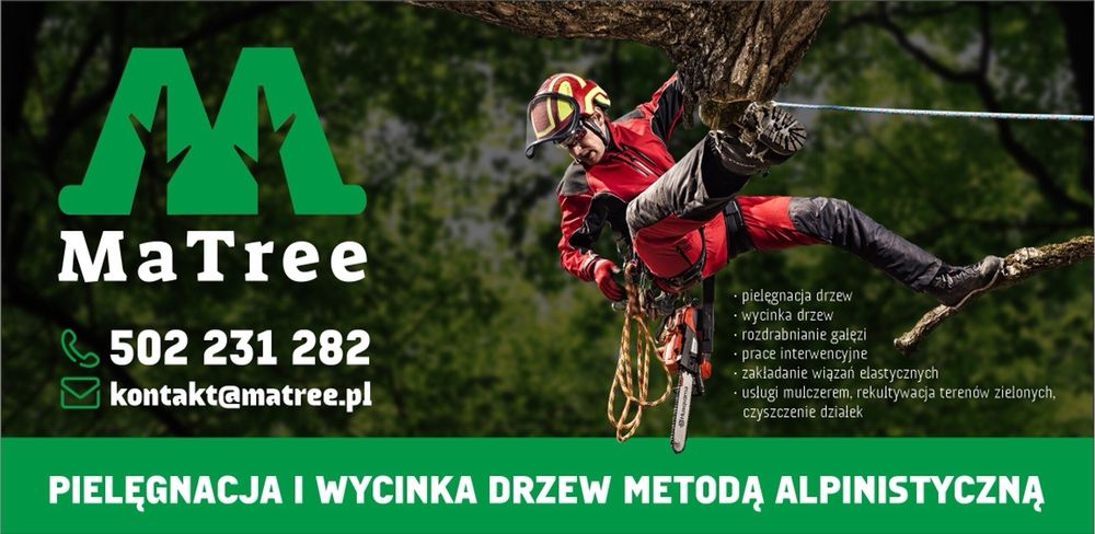 MaTree pielęgnacja i wycinka drzew, usługi koparką,mulczer leśny