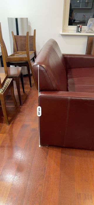 Sofa skórzana rozkładana z funkcją spania