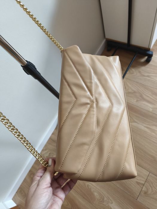 Pikowana skórzana torebka