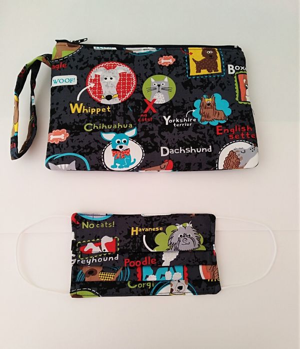 Bolsas/pochetes/malas c máscara a condizer