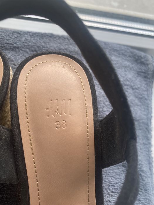 Еспадрильи на удобной танкетке h&m 38р