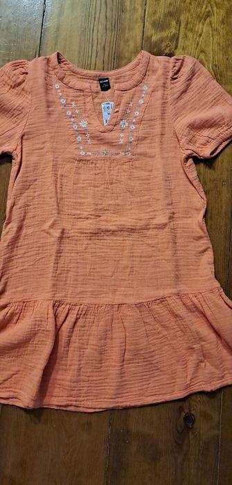 Vestido salmao Kiabi 8 anos novo0